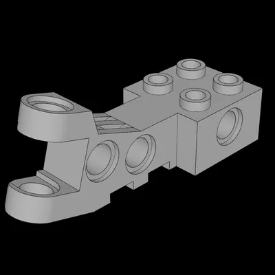 Lego Compatible (2904.dat) Technic Brick 2 x 2 with Motorcycle Steering Head
