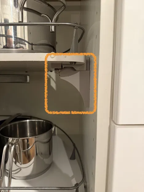 IKEA Rationell tủ bếp góc: bracket đỡ kệ kéo carousel (hợp Utrusta) - Image 1