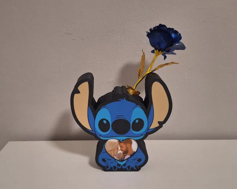 Hộp quà Valentine Stitch – Khung ảnh trái tim & chỗ cắm hoa hồng - Image 4