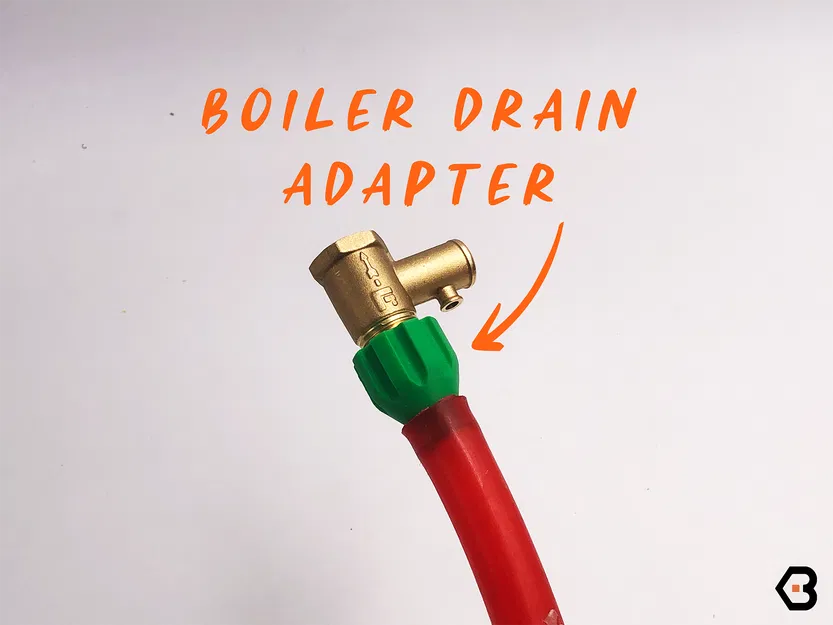 Adapter xả boiler cho van xả áp – 1/2” BSPP sang vòi tưới (garden hose) - Image 1