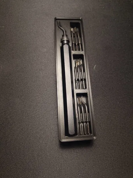 Hộp Gridfinity cho deburring tool (tay cầm 115 mm) - Image 1