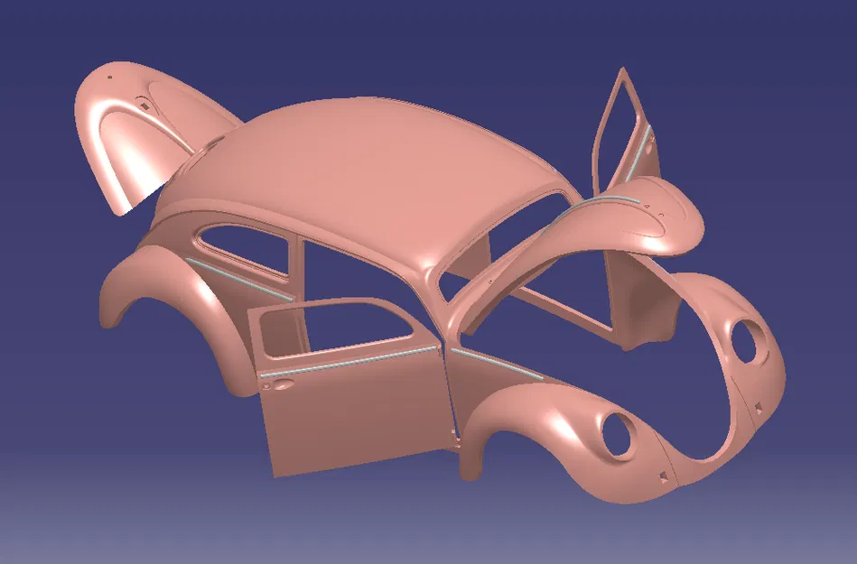 VW Beetle Split Window Bị Chopped Mái (Chopped VW Split Window) - Image 1