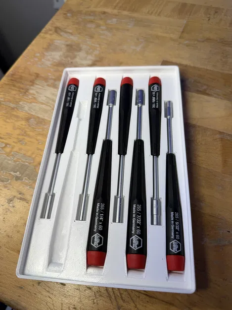 Khay Gridfinity Wiha 265 cho bộ Precision Nut Driver 8 món (Metric) - Image 1