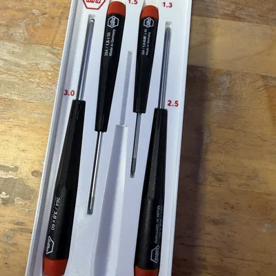 Khay Gridfinity Wiha 264 – bộ lục giác bi (ball end) hệ metric