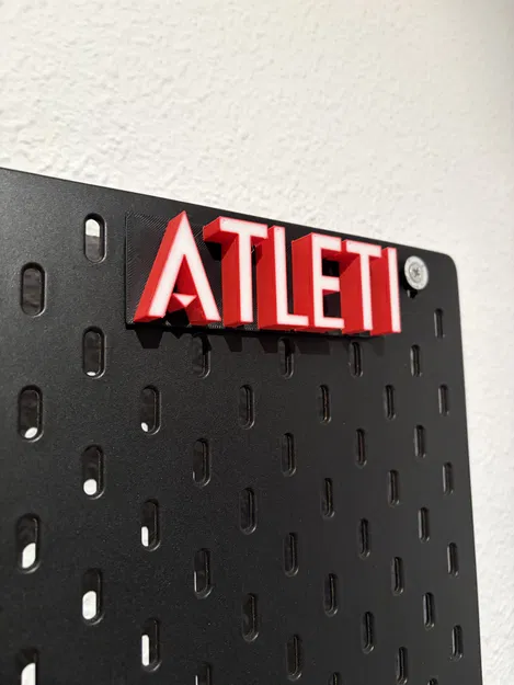 Bảng chữ Atleti cho Ikea Skadis (Atleti Letrero for Ikea Skadis) - Image 1