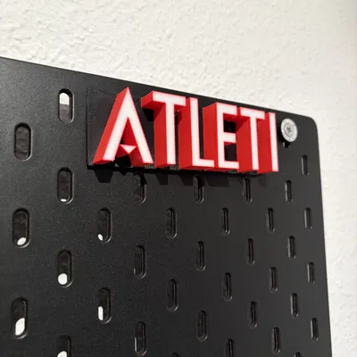 Bảng chữ Atleti cho Ikea Skadis (Atleti Letrero for Ikea Skadis)