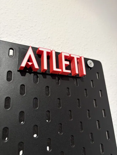 Bảng chữ Atleti cho Ikea Skadis (Atleti Letrero for Ikea Skadis) - Image 3