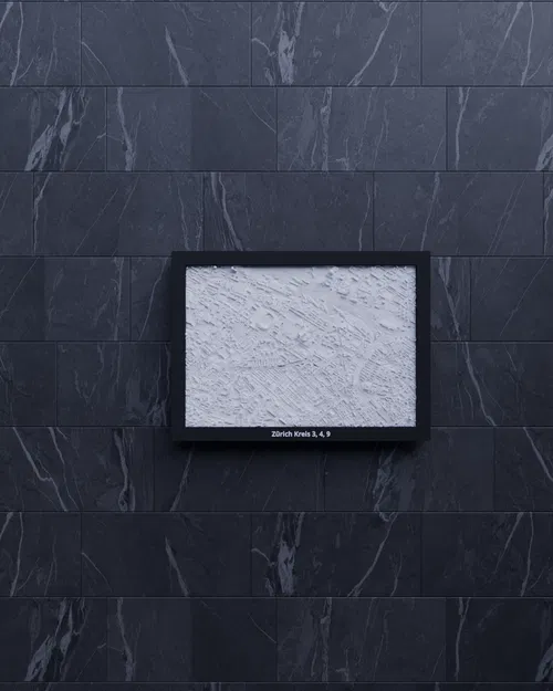 Zürich Kreis 3, 4, 9 (Thụy Sĩ) - Mô hình thu nhỏ 3D địa hình - Image 4