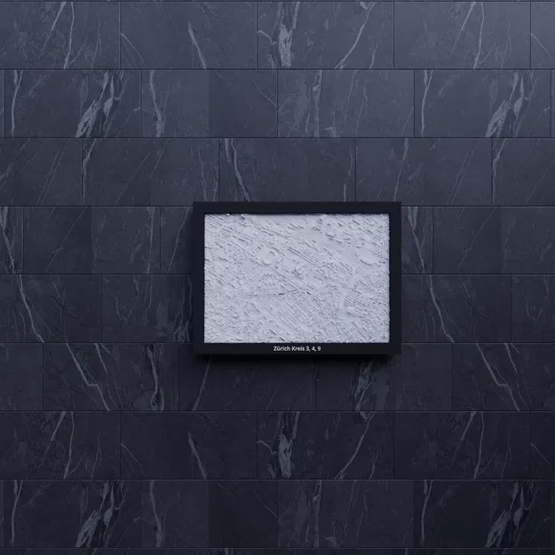 Zürich Kreis 3, 4, 9 (Thụy Sĩ) - Mô hình thu nhỏ 3D địa hình - Image 7