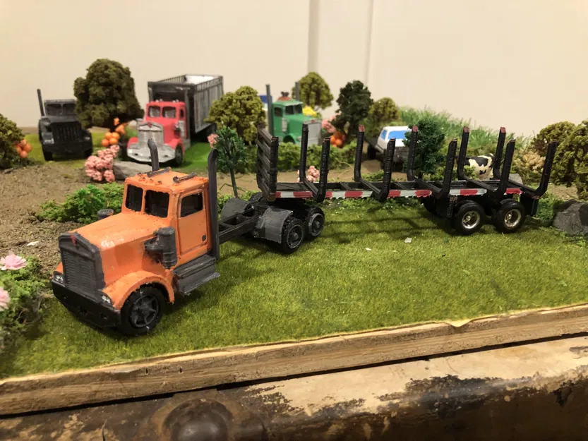 Rơ-moóc chở gỗ tỉ lệ 1/64 (1/64 scale log trailer) - Image 1