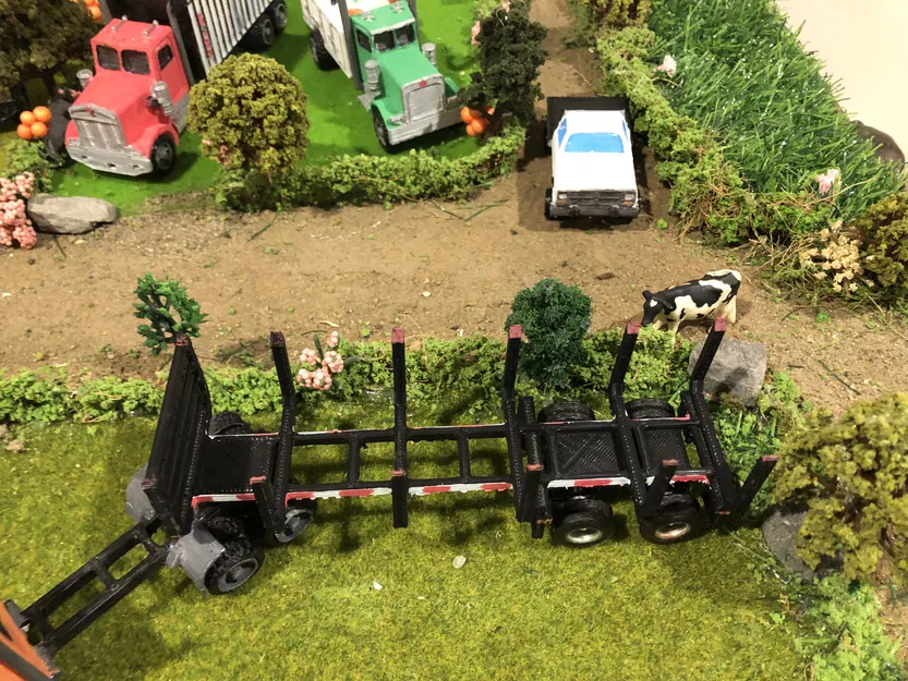 Rơ-moóc chở gỗ tỉ lệ 1/64 (1/64 scale log trailer) - Image 3