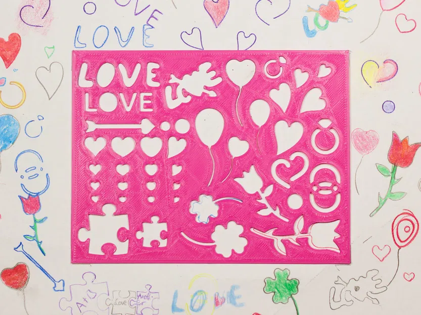 Stencil Biểu Tượng Tình Yêu Ngày Valentine <3 - Image 1