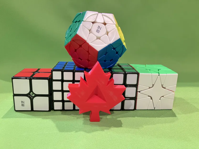 Kệ đỡ Rubik hình lá phong (Maple leaf Rubiks cube stand) - Image 1