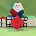 Kệ đỡ Rubik hình lá phong (Maple leaf Rubiks cube stand) - Thumbnail 1