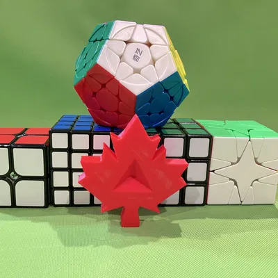 Kệ đỡ Rubik hình lá phong (Maple leaf Rubiks cube stand)