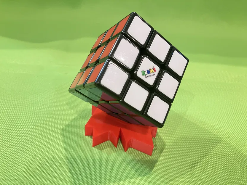 Kệ đỡ Rubik hình lá phong (Maple leaf Rubiks cube stand) - Image 3