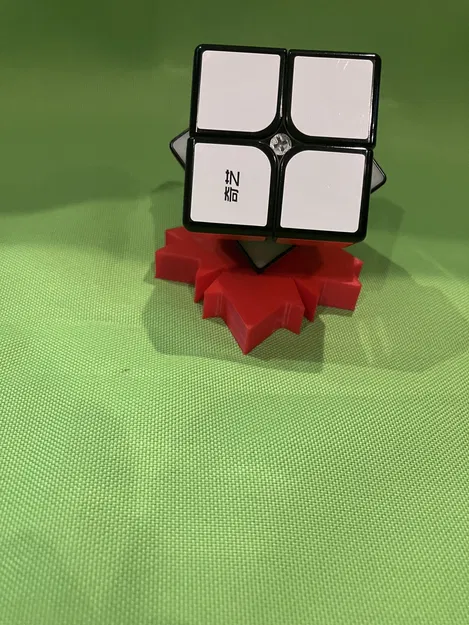 Kệ đỡ Rubik hình lá phong (Maple leaf Rubiks cube stand) - Image 4