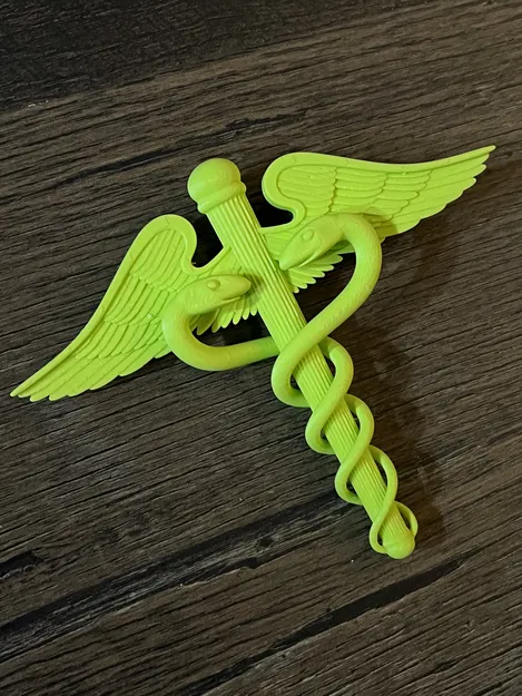 Mẫu 3D Caduceus In 3D | STL Biểu Tượng Y Học - Image 1
