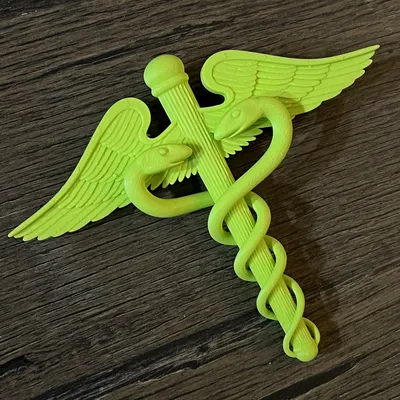 Mẫu 3D Caduceus In 3D | STL Biểu Tượng Y Học