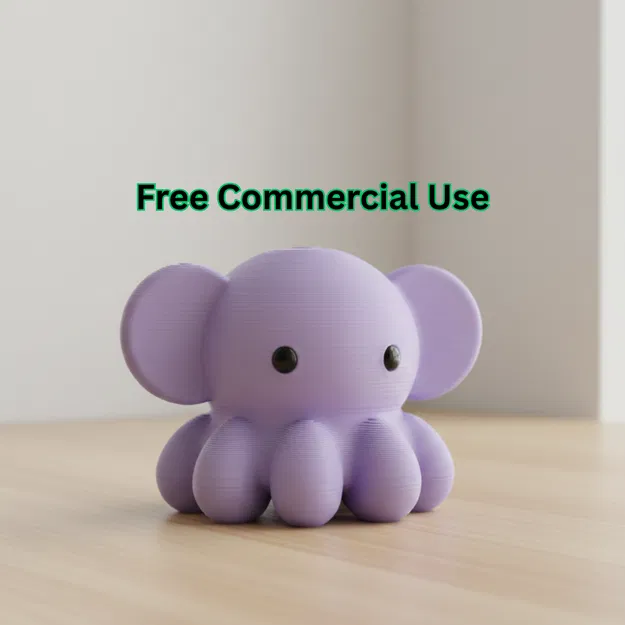 Tượng Bạch Tuộc Dumbo Dễ Thương (Cute Dumbo Octopus Figurine) - Image 1