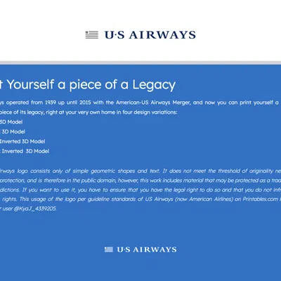 Logo US Airways 2011 (3D Printable)