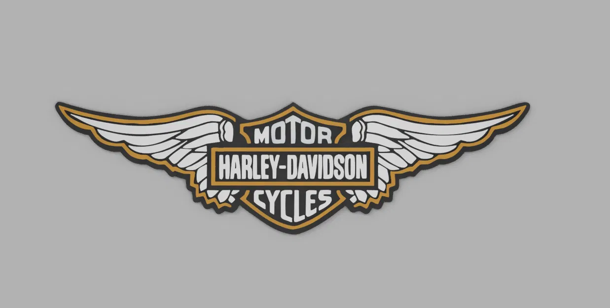 Harley-Davidson Wings Art – Tranh Treo Tường - Image 1