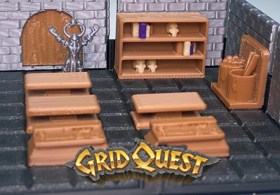 GridQuest CABINET (The Gridfinity Game) - Tủ/Locker mô-đun 3x1 - Image 2