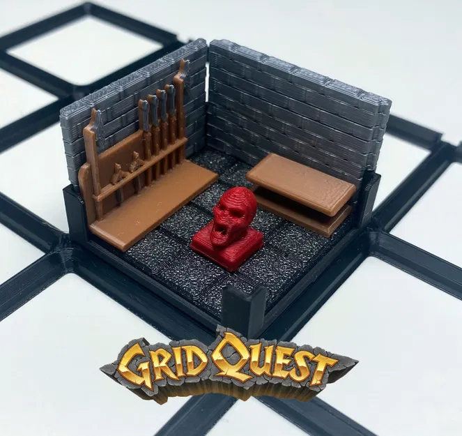 GridQuest Ghoul / Zombie Meeple (The Gridfinity Game) – Meeple Đầu Quái 1x1 - Image 1