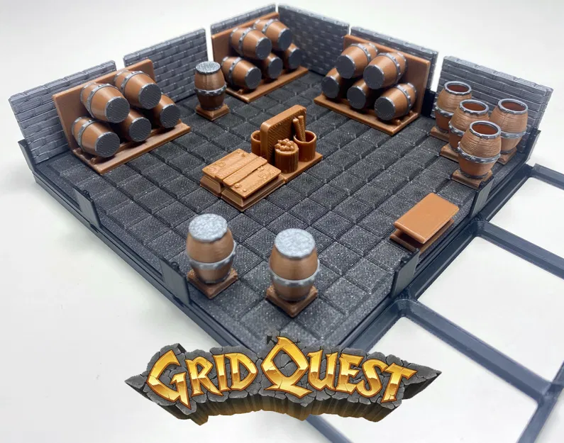 GridQuest SEAMLESS BASE 3x3 (The Gridfinity Game) - Image 1