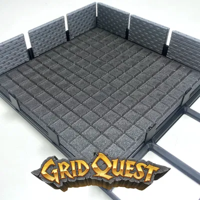 GridQuest SEAMLESS BASE 3x3 (The Gridfinity Game)