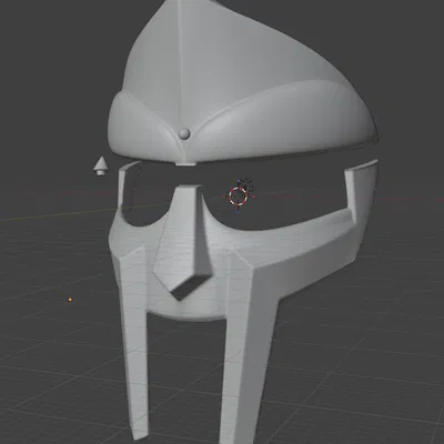 Mặt nạ MF Doom đã cắt (sliced) để in rời từng phần