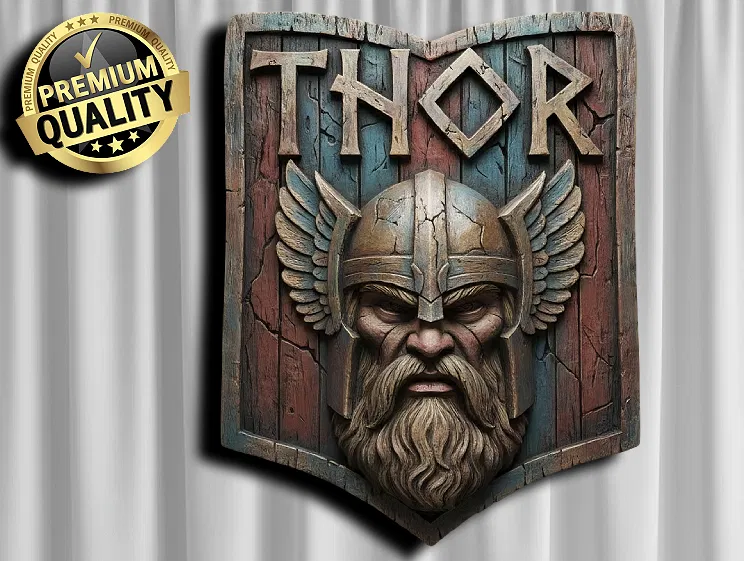 Thor Wood Wallart - Image 1