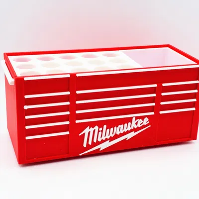 Ống cắm bút dạng hộp dụng cụ để bàn lấy cảm hứng Milwaukee