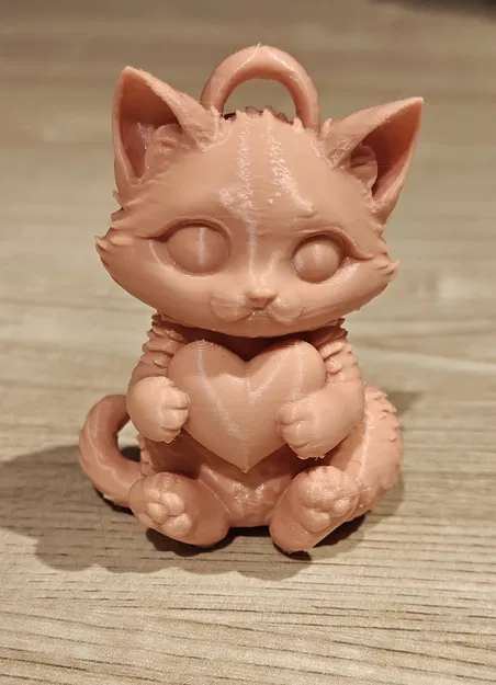 Móc khóa mèo trái tim (Heart's cat keychain) - Image 1