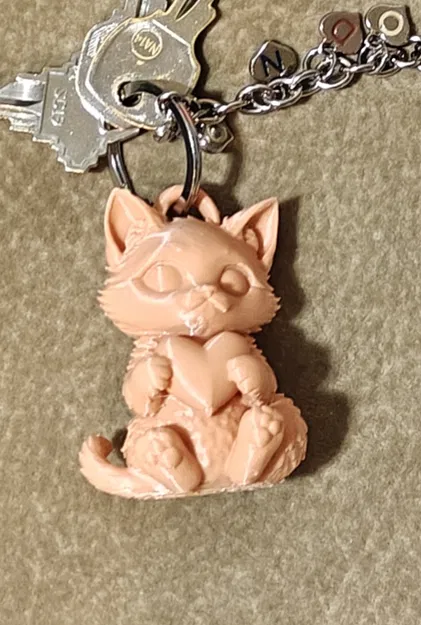 Móc khóa mèo trái tim (Heart's cat keychain) - Image 2