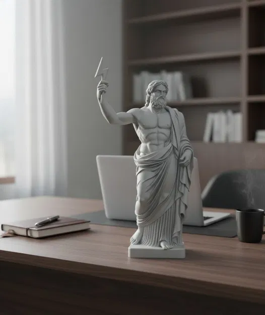 Tượng thần Zeus cầm tia sét trên tay - Image 1