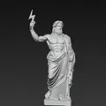 Tượng thần Zeus cầm tia sét trên tay - Thumbnail 3