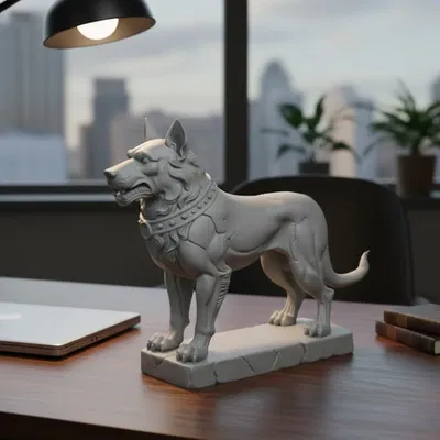 Tượng chó tức giận (Angry Dog Statue)
