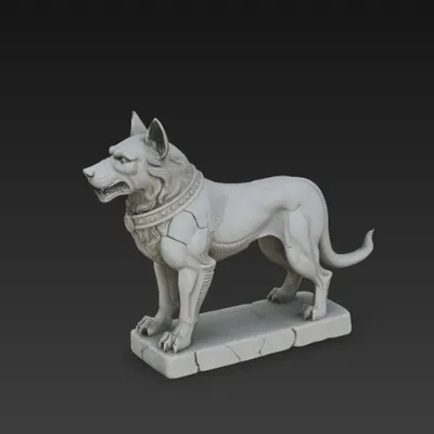 Tượng chó tức giận (Angry Dog Statue)