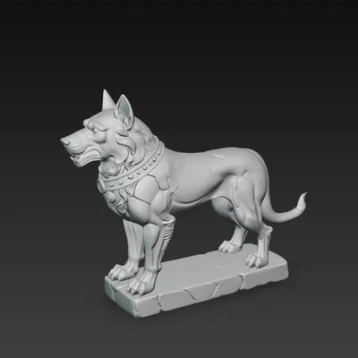 Tượng chó tức giận (Angry Dog Statue)