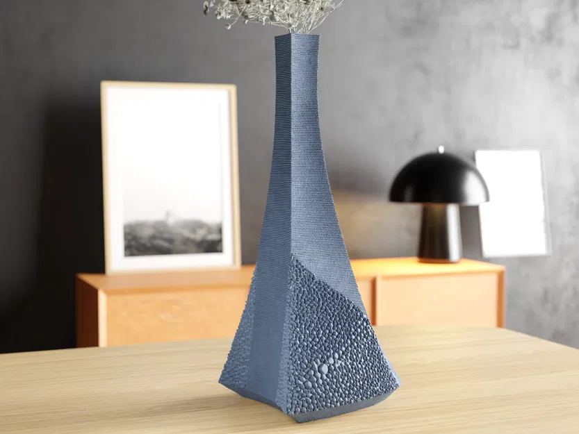 Bình hoa vải & khoáng (Fabric and Mineral Vase) - Image 2