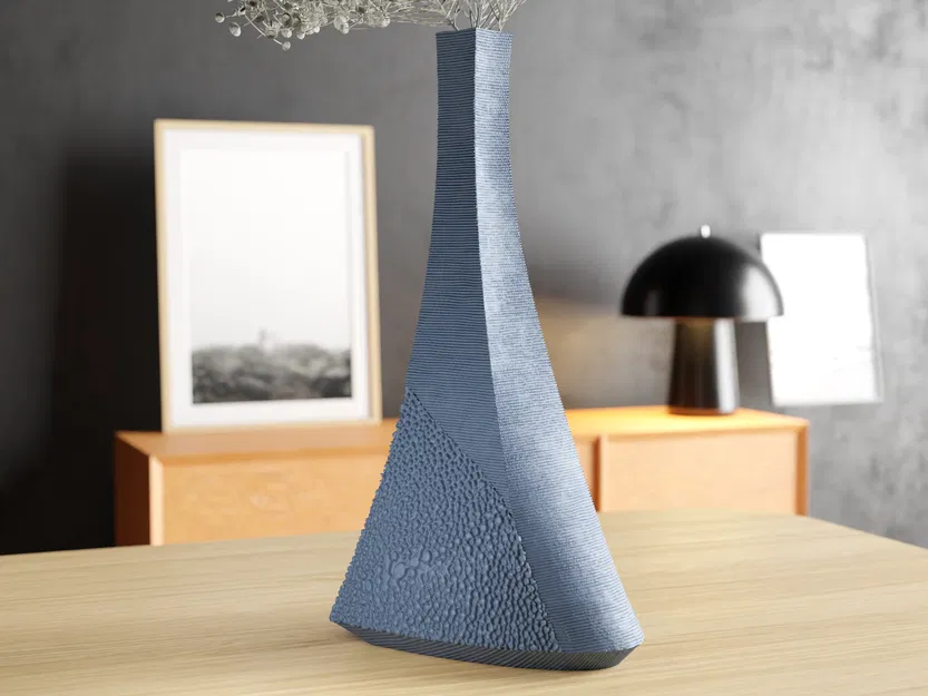 Bình hoa vải & khoáng (Fabric and Mineral Vase) - Image 4