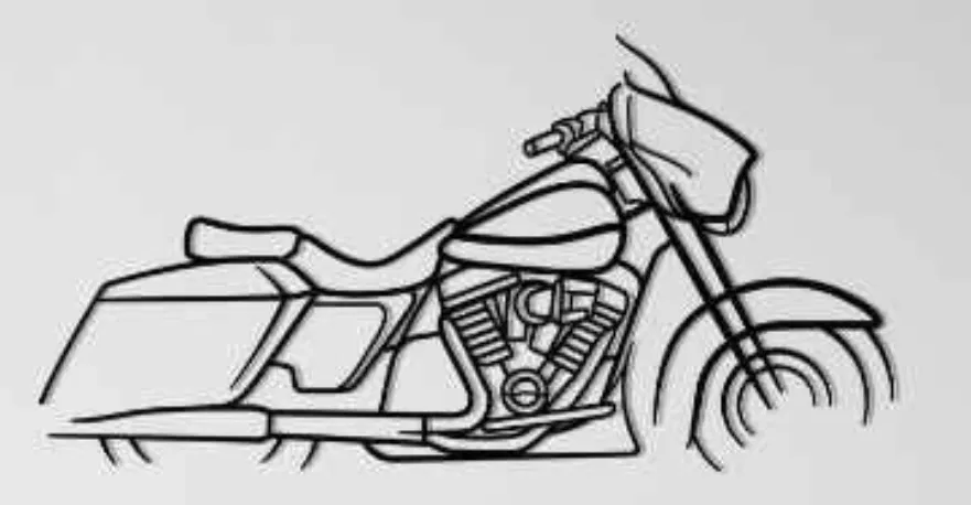 Tranh treo tường Harley-Davidson Street Glide (Silhouette) - Image 1
