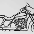 Tranh treo tường Harley-Davidson Street Glide (Silhouette) - Thumbnail 1