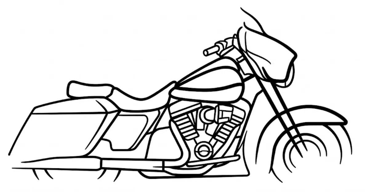 Tranh treo tường Harley-Davidson Street Glide (Silhouette) - Image 3