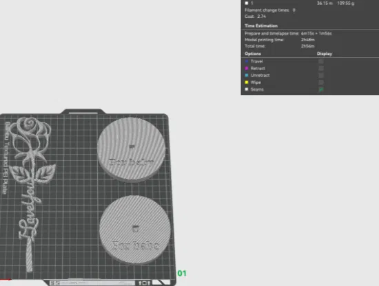 Bông hồng Valentine có chữ trên thân và đế ghi tên - Image 2