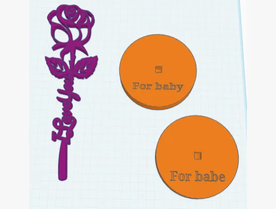 Bông hồng Valentine có chữ trên thân và đế ghi tên - Image 3