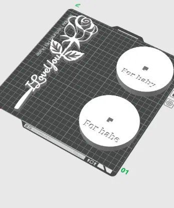 Bông hồng Valentine có chữ trên thân và đế ghi tên - Image 4