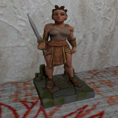 Mini TTRPG Nữ Chiến Binh Inca Trẻ - No Support Needed