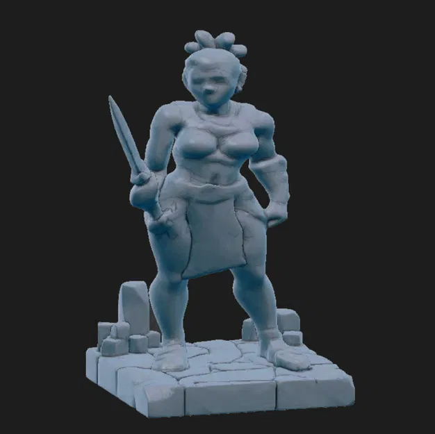 Mini TTRPG Nữ Chiến Binh Inca Trẻ - No Support Needed - Image 2